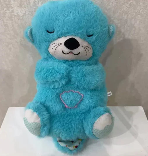 Breathing Glow Plush Otter Music Toy for Babies (One Piece)