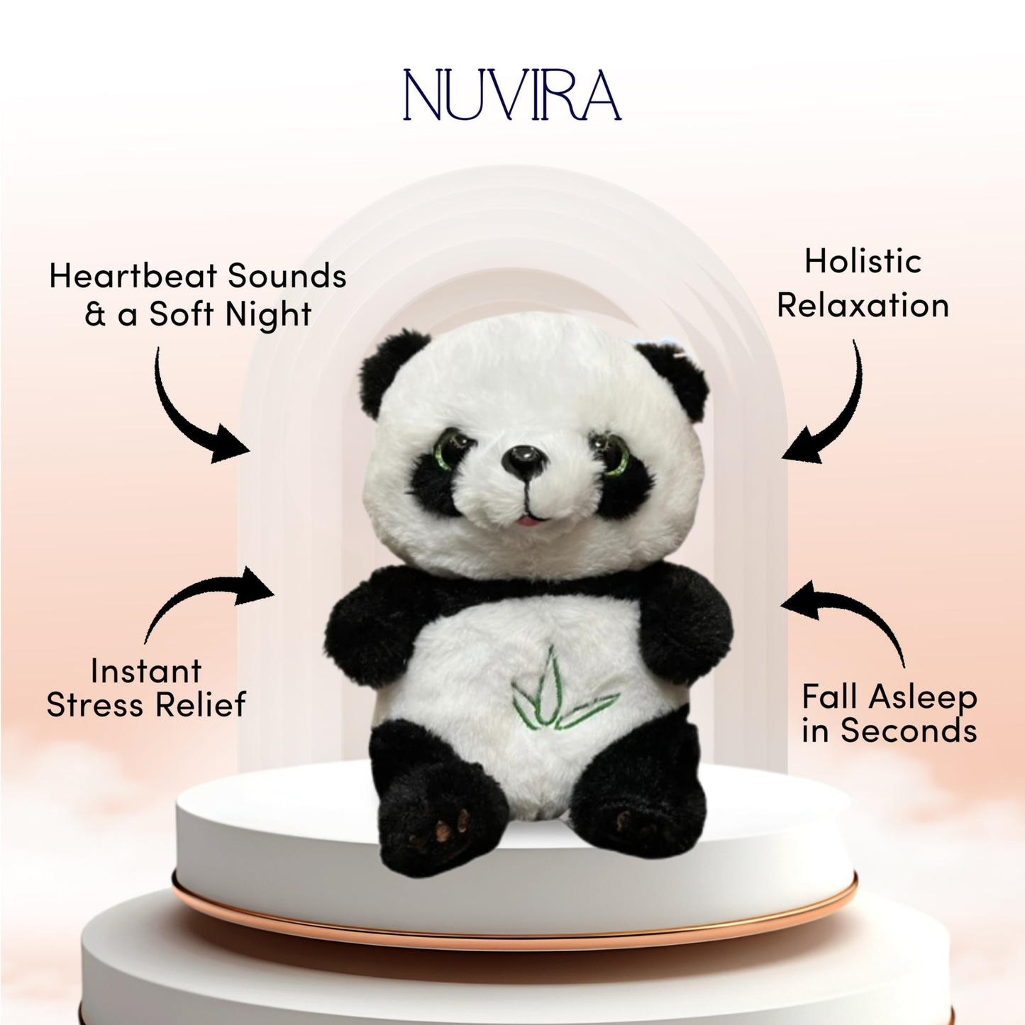 Cute Panda Plush Toy with Music and Lights