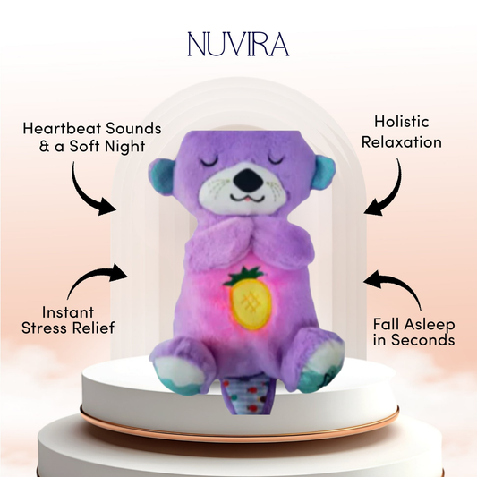 Breathing Glow Plush Otter Music Toy for Babies (One Piece)