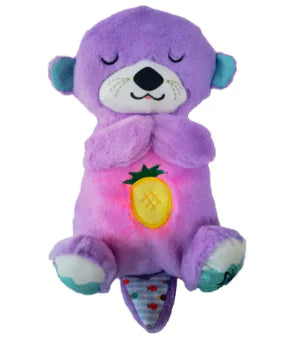 Breathing Glow Plush Otter Music Toy for Babies (One Piece)